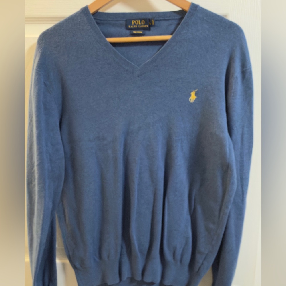 Polo Ralph Lauren Blue V-Neck Sweater